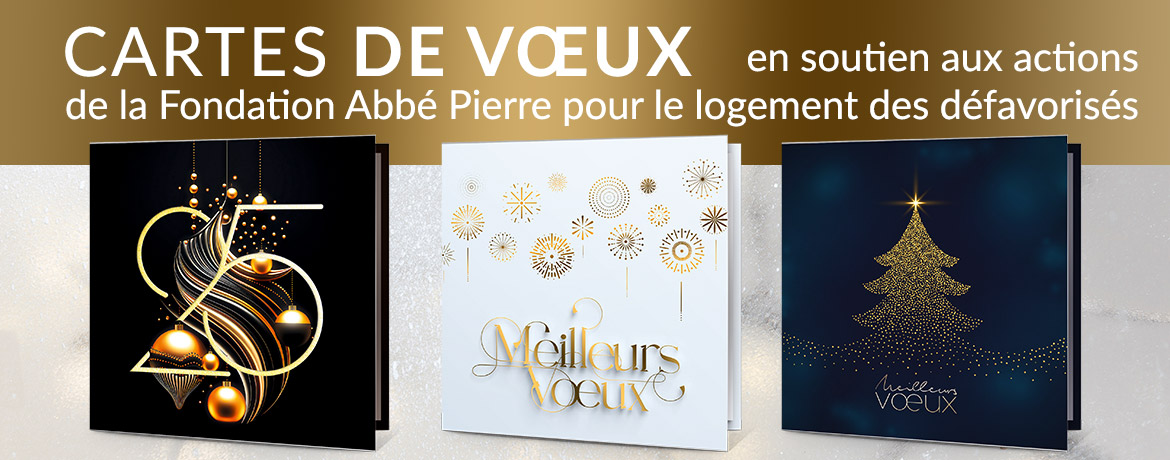 Cartes de vœux NOËL Fondation Abbé Pierre